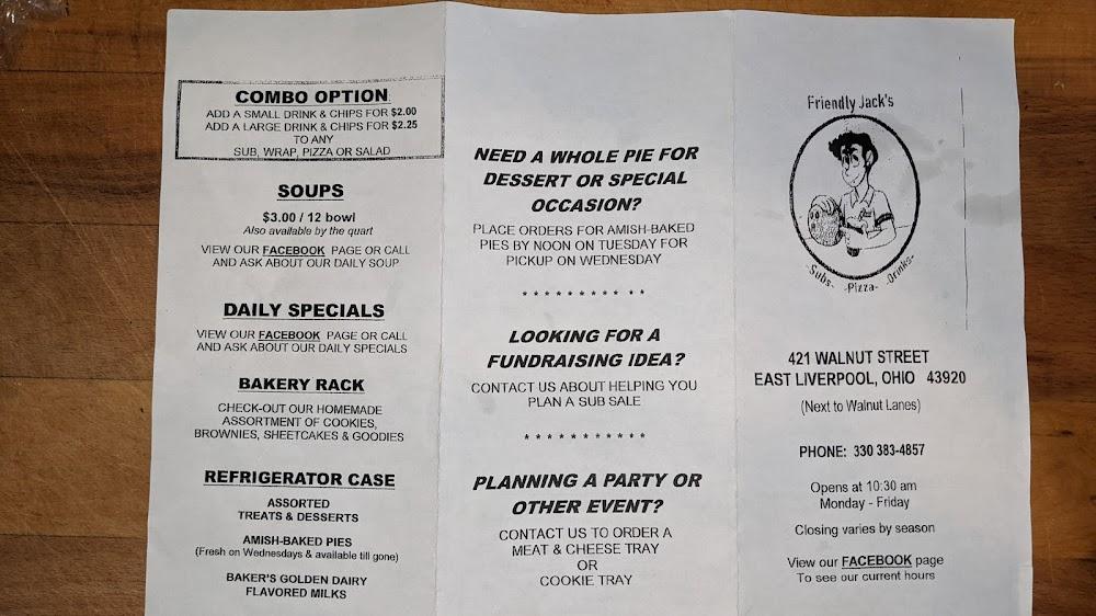 Friendly Jack's Menu image 4